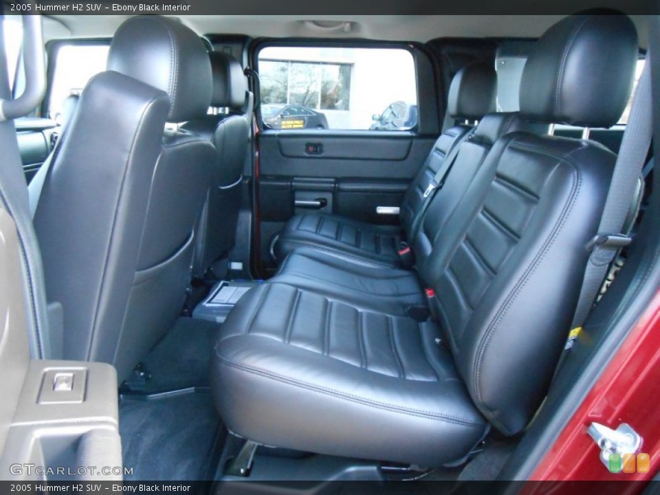 Ebony Black Interior Rear Seat for the 2005 Hummer H2 SUV #91799489