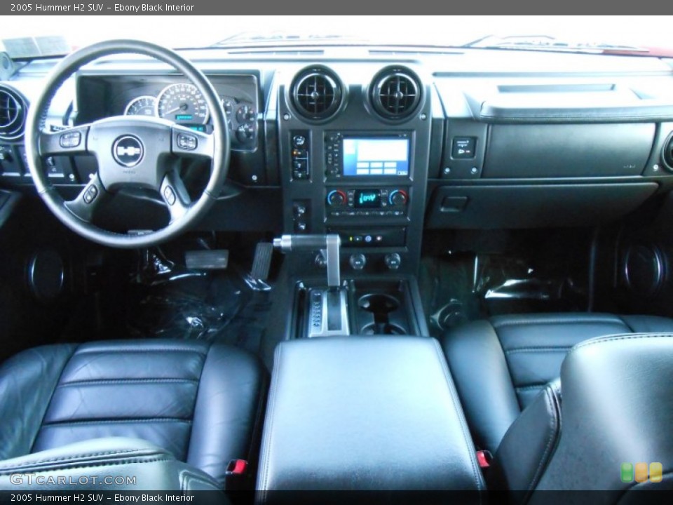 Ebony Black Interior Dashboard for the 2005 Hummer H2 SUV #91799507