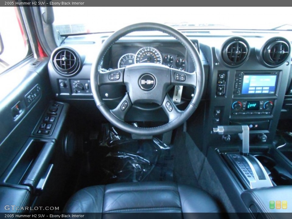 Ebony Black Interior Dashboard for the 2005 Hummer H2 SUV #91799528