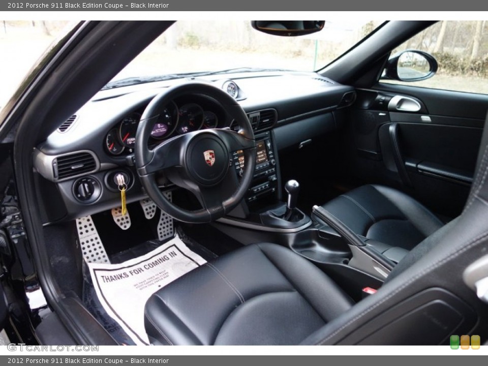 Black Interior Prime Interior for the 2012 Porsche 911 Black Edition Coupe #91799954