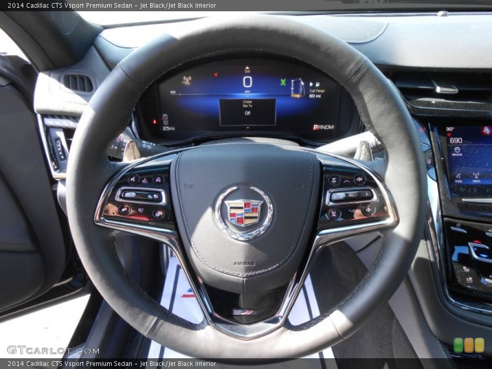 Jet Black/Jet Black Interior Steering Wheel for the 2014 Cadillac CTS Vsport Premium Sedan #91803053
