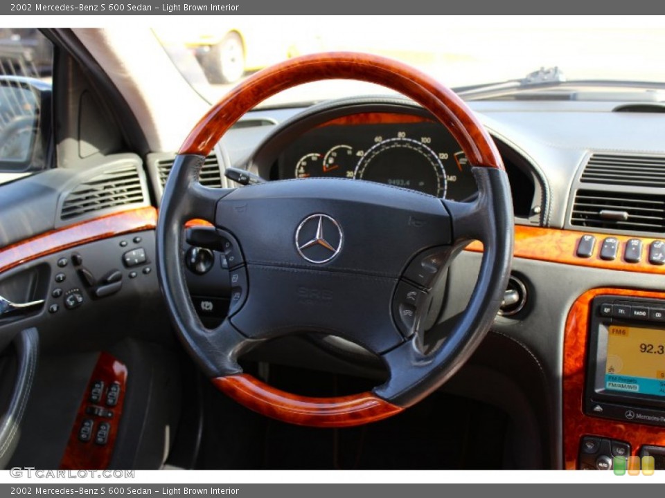 Light Brown Interior Steering Wheel for the 2002 Mercedes-Benz S 600 Sedan #91807841