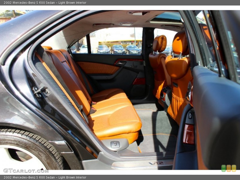 Light Brown Interior Rear Seat for the 2002 Mercedes-Benz S 600 Sedan #91807916