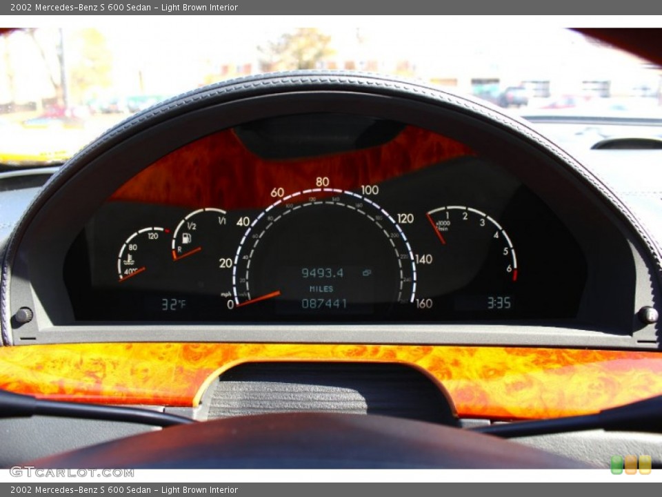 Light Brown Interior Gauges for the 2002 Mercedes-Benz S 600 Sedan #91807964