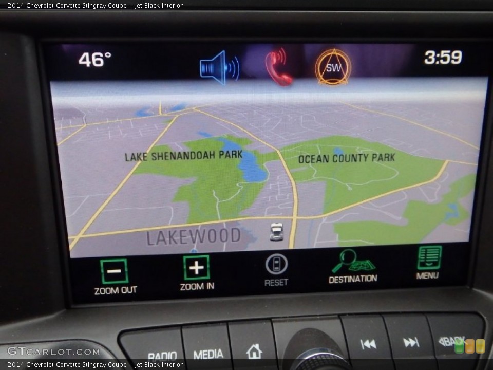 Jet Black Interior Navigation for the 2014 Chevrolet Corvette Stingray Coupe #91816686