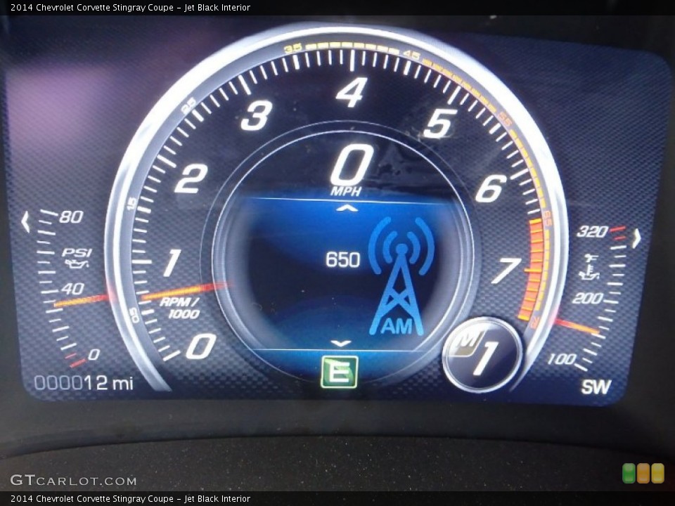 Jet Black Interior Gauges for the 2014 Chevrolet Corvette Stingray Coupe #91817123