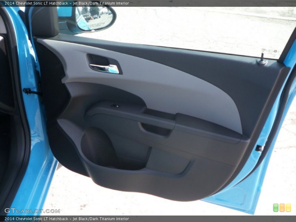 Jet Black/Dark Titanium Interior Door Panel for the 2014 Chevrolet Sonic LT Hatchback #91820344