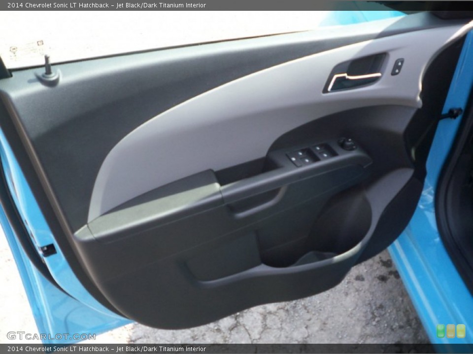 Jet Black/Dark Titanium Interior Door Panel for the 2014 Chevrolet Sonic LT Hatchback #91820528