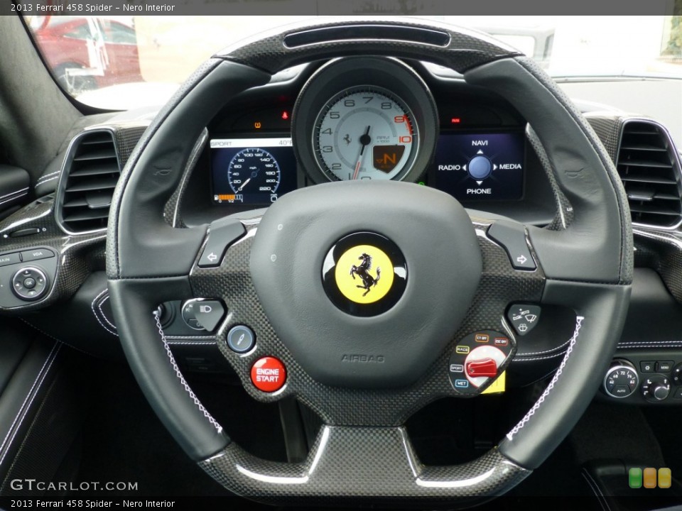 Nero Interior Steering Wheel for the 2013 Ferrari 458 Spider #91832015
