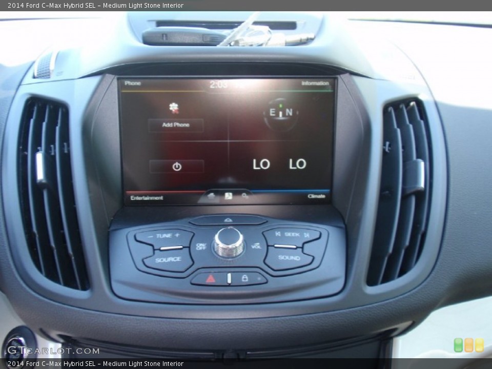 Medium Light Stone Interior Controls for the 2014 Ford C-Max Hybrid SEL #91836752