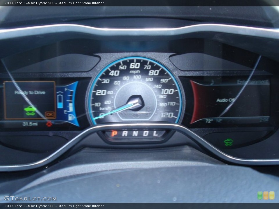 Medium Light Stone Interior Gauges for the 2014 Ford C-Max Hybrid SEL #91836812