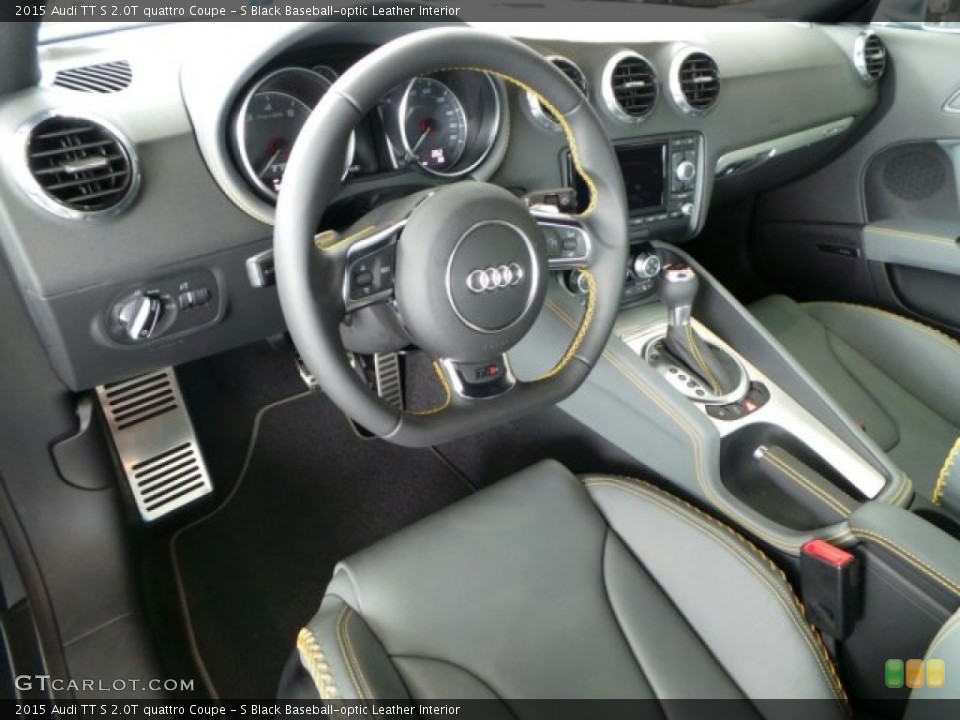 S Black Baseball-optic Leather Interior Photo for the 2015 Audi TT S 2.0T quattro Coupe #91856525