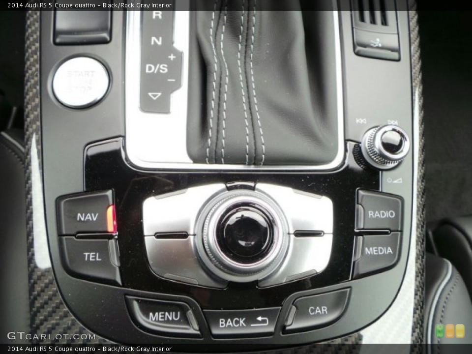 Black/Rock Gray Interior Controls for the 2014 Audi RS 5 Coupe quattro #91857460