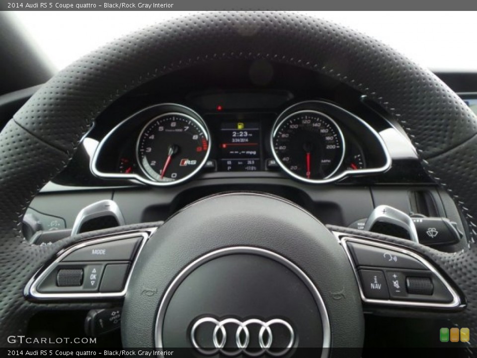 Black/Rock Gray Interior Steering Wheel for the 2014 Audi RS 5 Coupe quattro #91857491