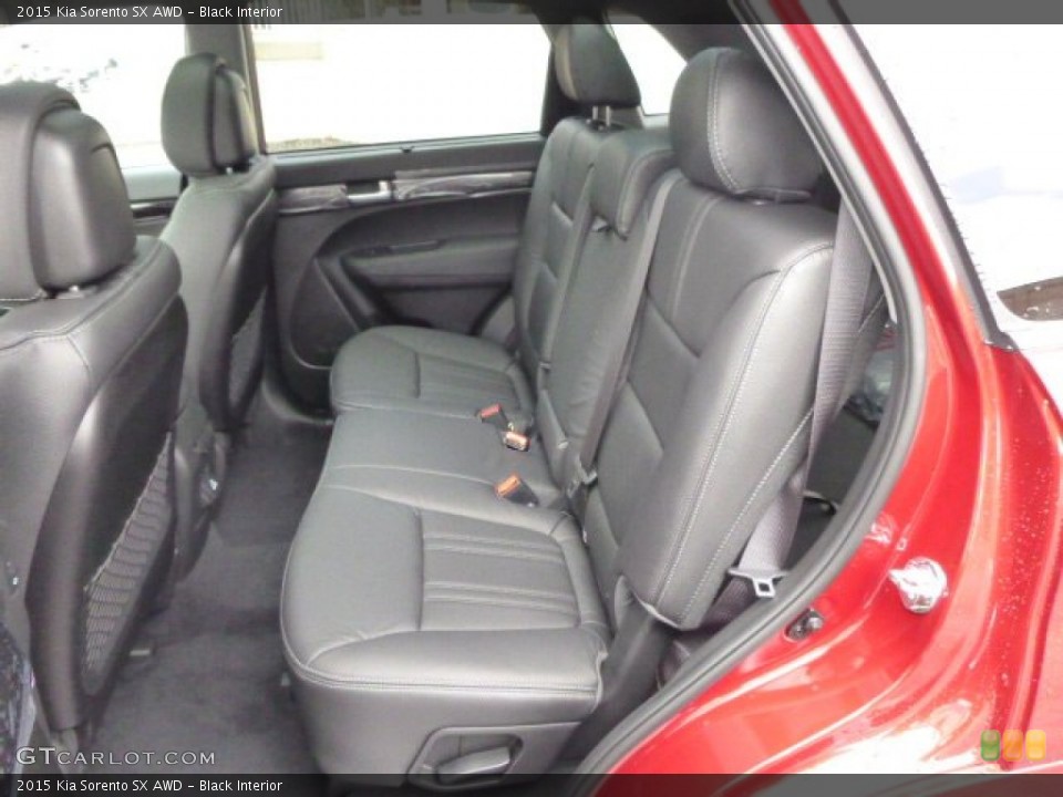 Black Interior Rear Seat for the 2015 Kia Sorento SX AWD #91857686
