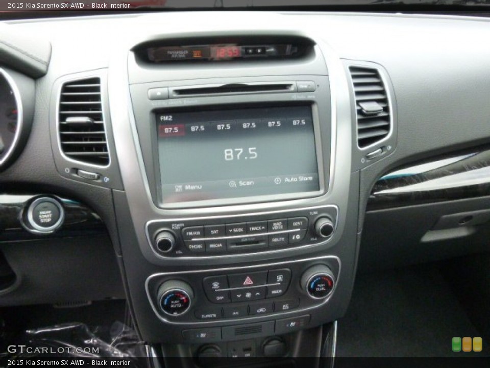 Black Interior Controls for the 2015 Kia Sorento SX AWD #91857782
