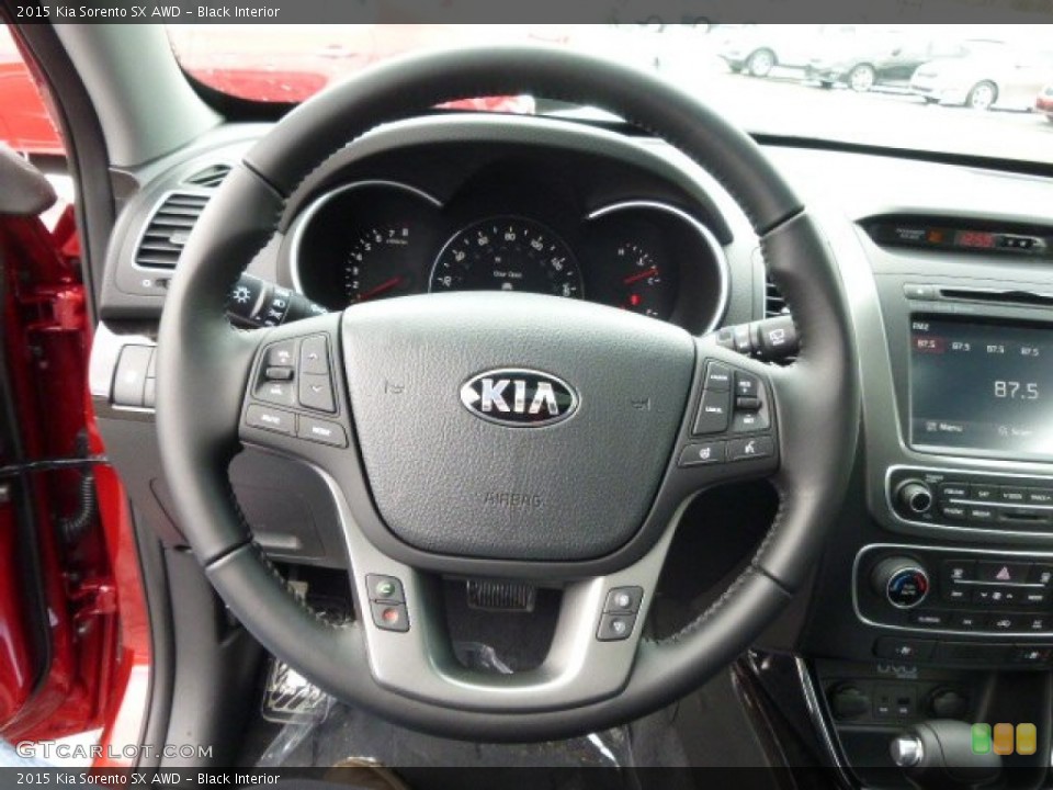 Black Interior Steering Wheel for the 2015 Kia Sorento SX AWD #91857869