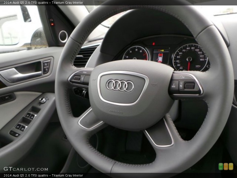 Titanium Gray Interior Steering Wheel for the 2014 Audi Q5 2.0 TFSI quattro #91858421