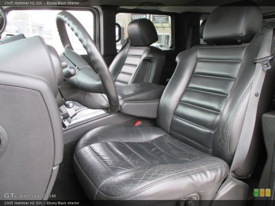 Ebony Black Interior Front Seat for the 2005 Hummer H2 SUV #91858607