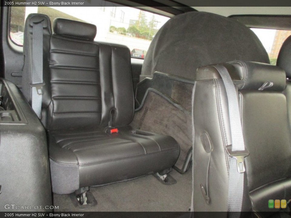 Ebony Black Interior Rear Seat for the 2005 Hummer H2 SUV #91858952