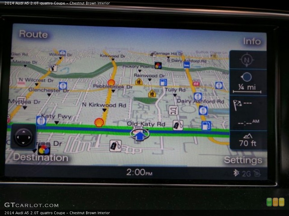Chestnut Brown Interior Navigation for the 2014 Audi A5 2.0T quattro Coupe #91859057