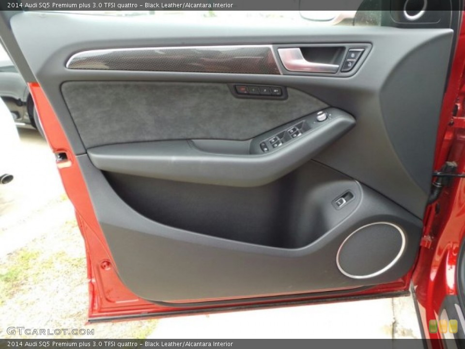 Black Leather/Alcantara Interior Door Panel for the 2014 Audi SQ5 Premium plus 3.0 TFSI quattro #91859642