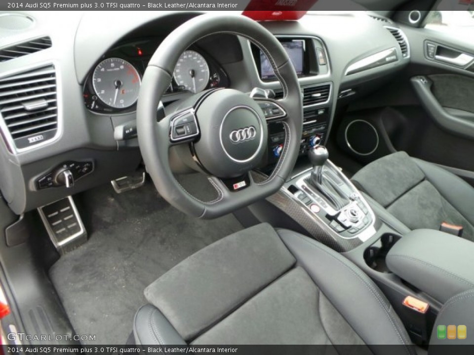 Black Leather/Alcantara Interior Prime Interior for the 2014 Audi SQ5 Premium plus 3.0 TFSI quattro #91859684