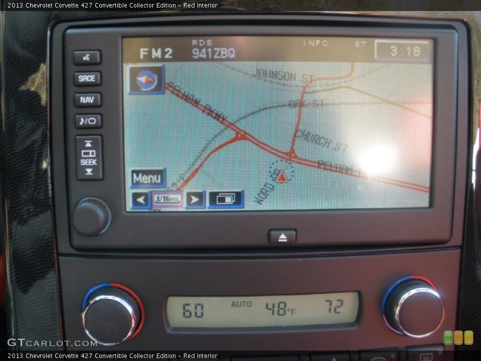Red Interior Navigation for the 2013 Chevrolet Corvette 427 Convertible Collector Edition #91861274