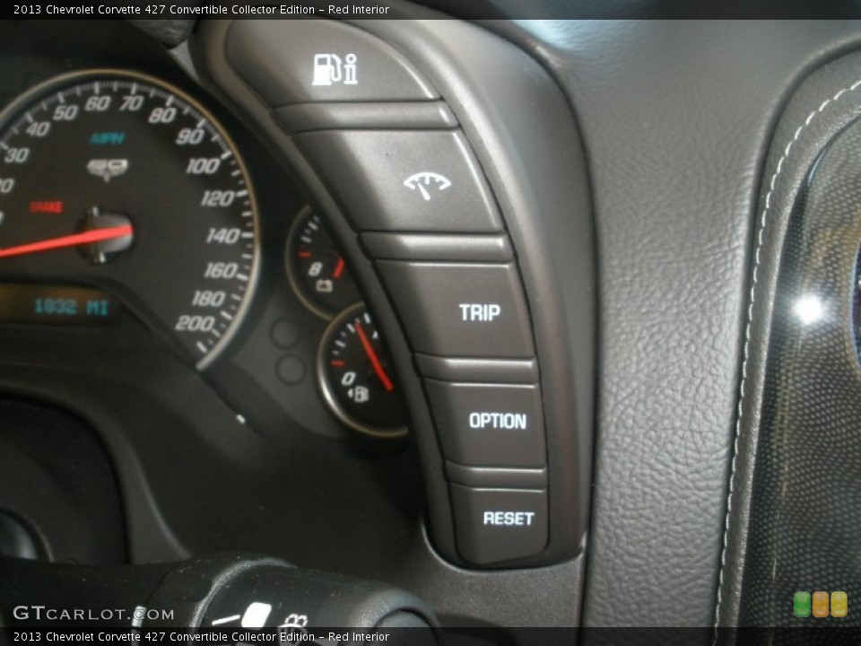 Red Interior Controls for the 2013 Chevrolet Corvette 427 Convertible Collector Edition #91861424