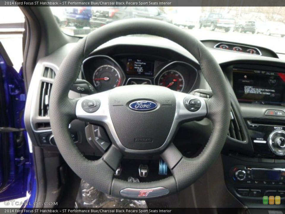 ST Performance Blue/Charcoal Black Recaro Sport Seats Interior Steering Wheel for the 2014 Ford Focus ST Hatchback #91862833
