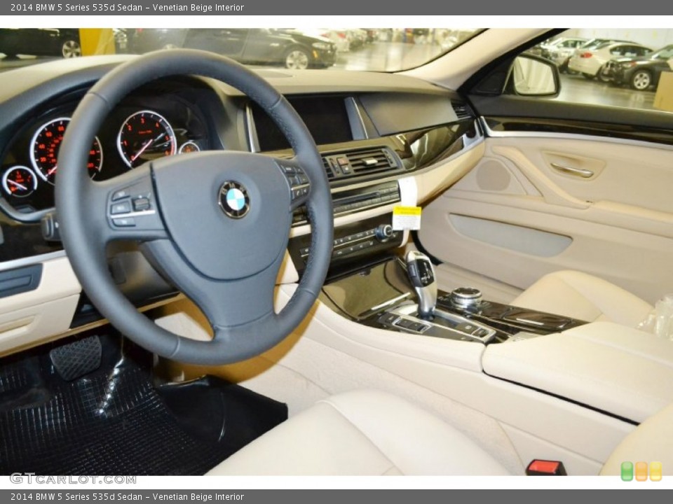 Venetian Beige Interior Photo for the 2014 BMW 5 Series 535d Sedan #91867346