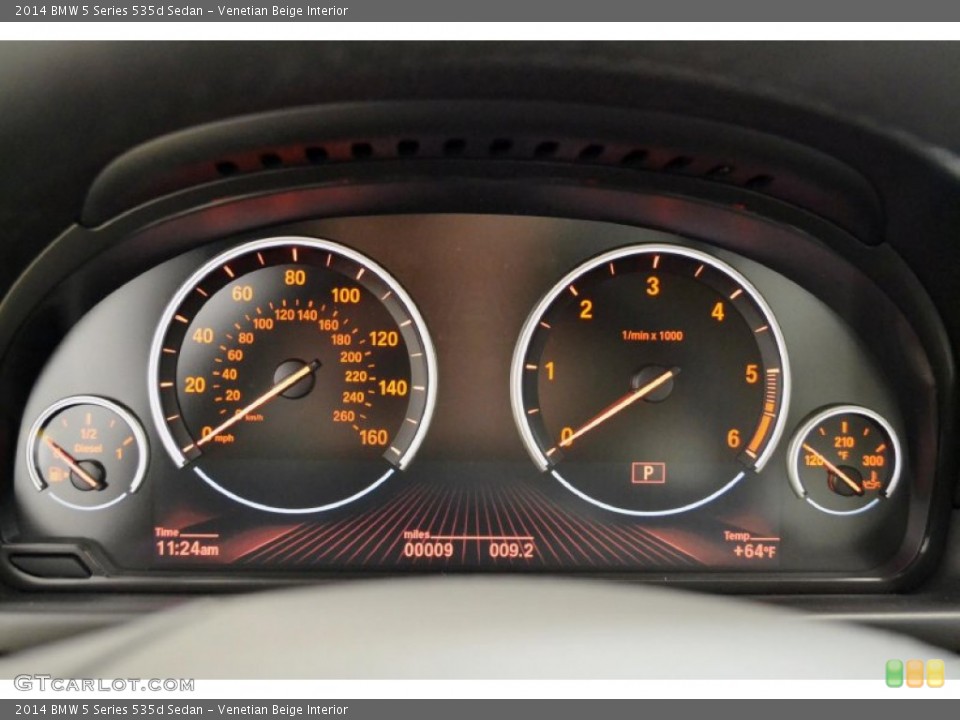 Venetian Beige Interior Gauges for the 2014 BMW 5 Series 535d Sedan #91867400