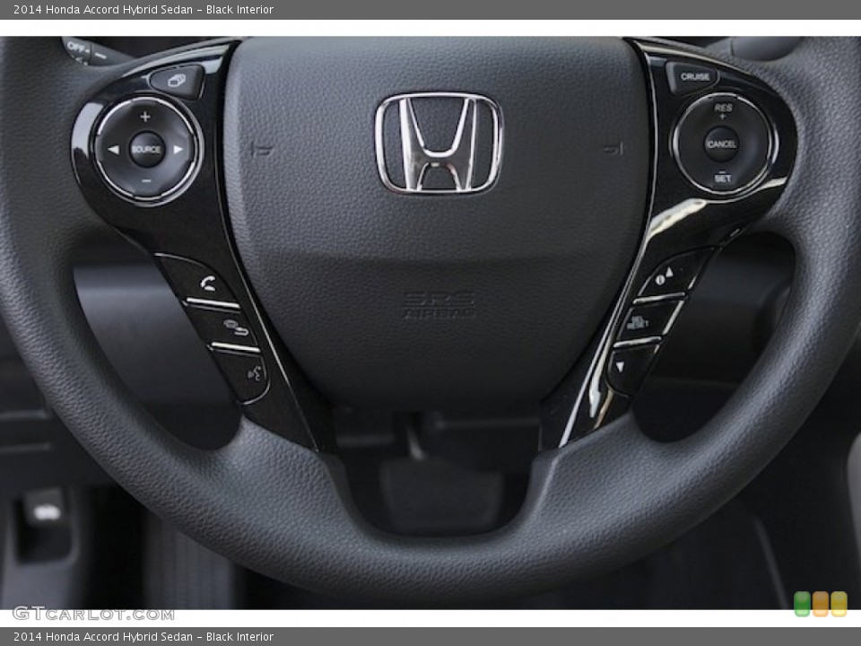 Black Interior Steering Wheel for the 2014 Honda Accord Hybrid Sedan #91869674