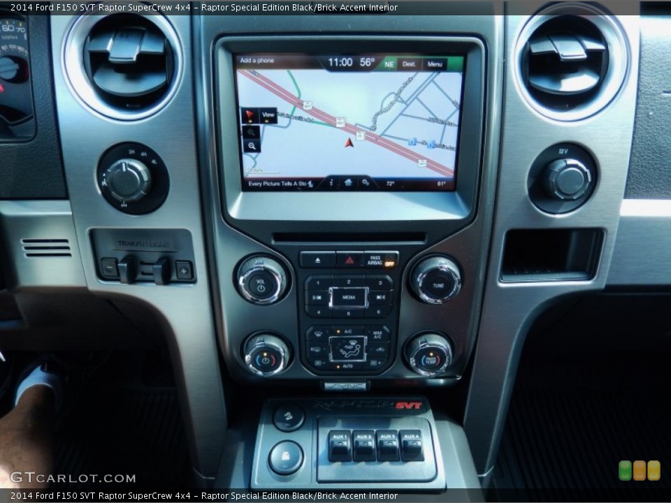 Raptor Special Edition Black/Brick Accent Interior Navigation for the 2014 Ford F150 SVT Raptor SuperCrew 4x4 #91869689