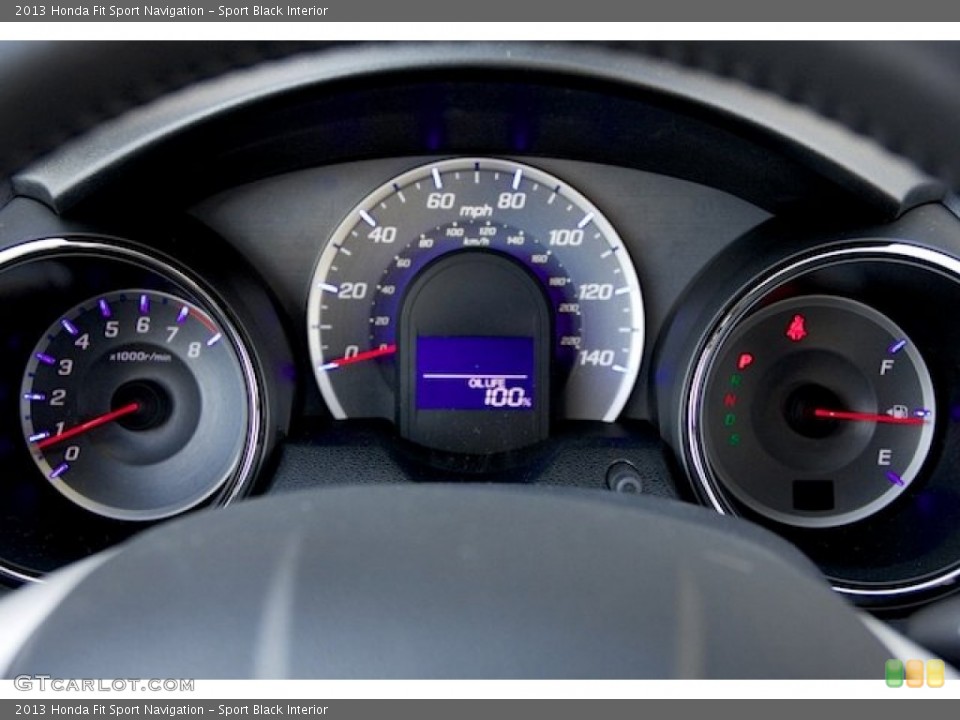 Sport Black Interior Gauges for the 2013 Honda Fit Sport Navigation #91870127