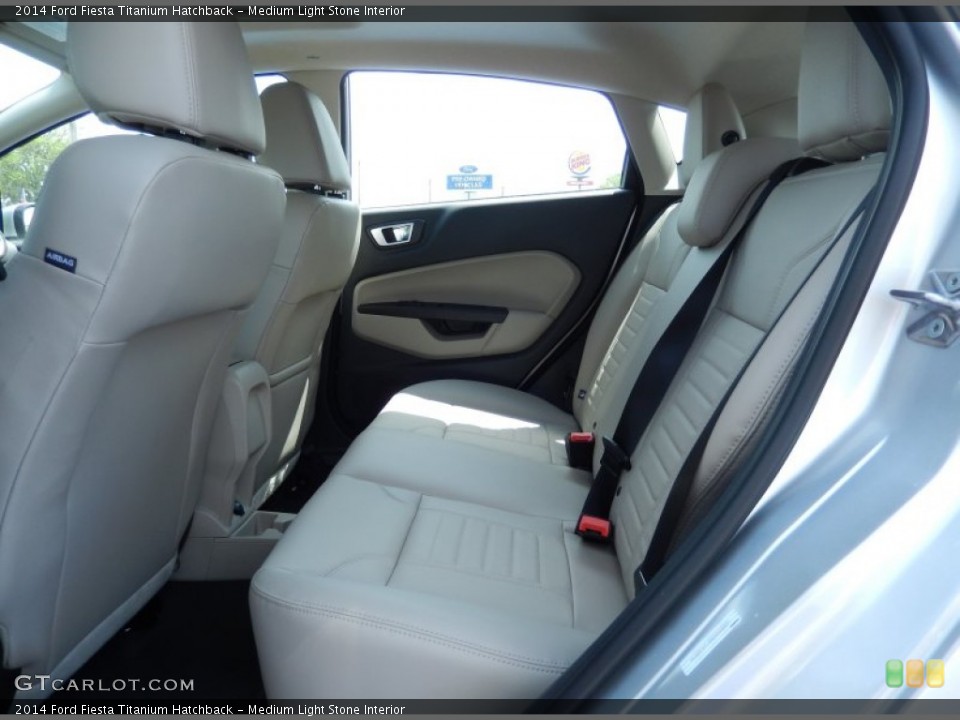 Medium Light Stone Interior Rear Seat for the 2014 Ford Fiesta Titanium Hatchback #91871204
