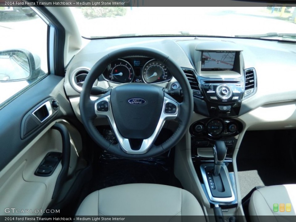 Medium Light Stone Interior Dashboard for the 2014 Ford Fiesta Titanium Hatchback #91871249