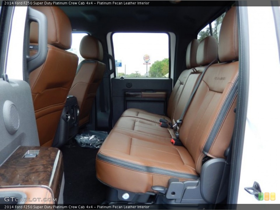 Platinum Pecan Leather Interior Rear Seat for the 2014 Ford F250 Super Duty Platinum Crew Cab 4x4 #91871807