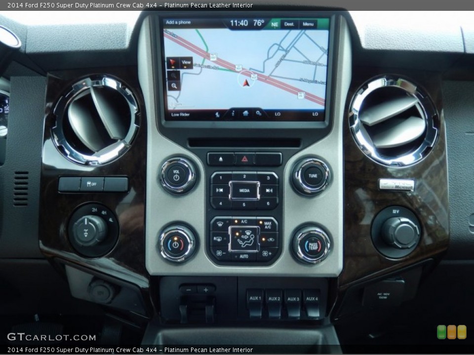 Platinum Pecan Leather Interior Controls for the 2014 Ford F250 Super Duty Platinum Crew Cab 4x4 #91871873