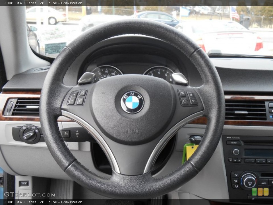 Gray Interior Steering Wheel for the 2008 BMW 3 Series 328i Coupe #91875116