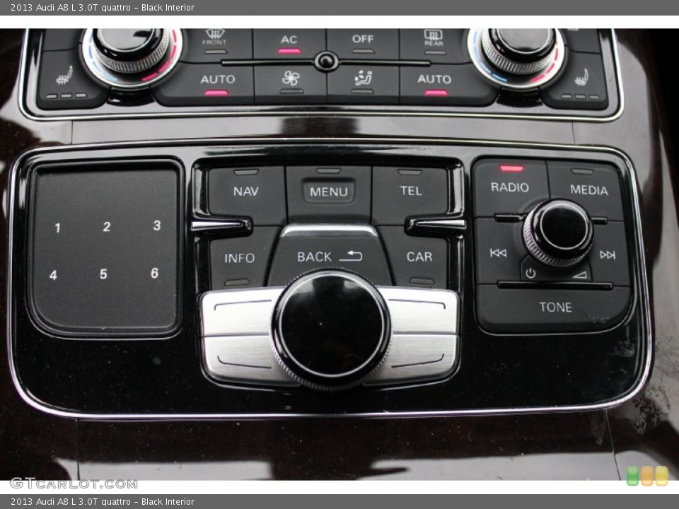 Black Interior Controls for the 2013 Audi A8 L 3.0T quattro #91880310