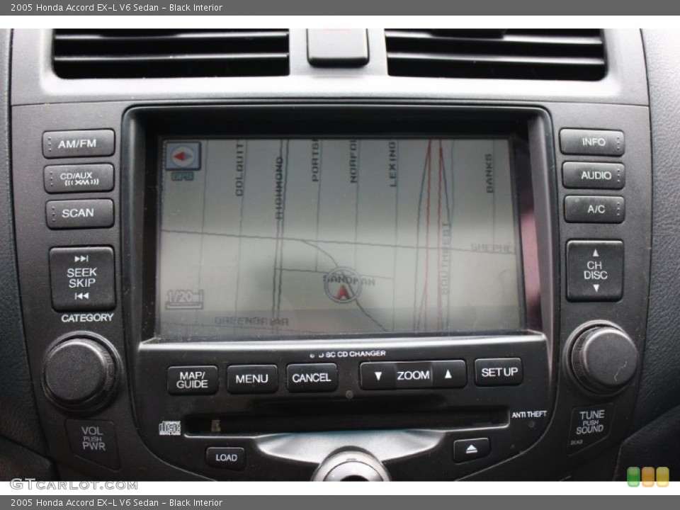 Black Interior Navigation for the 2005 Honda Accord EX-L V6 Sedan #91882231
