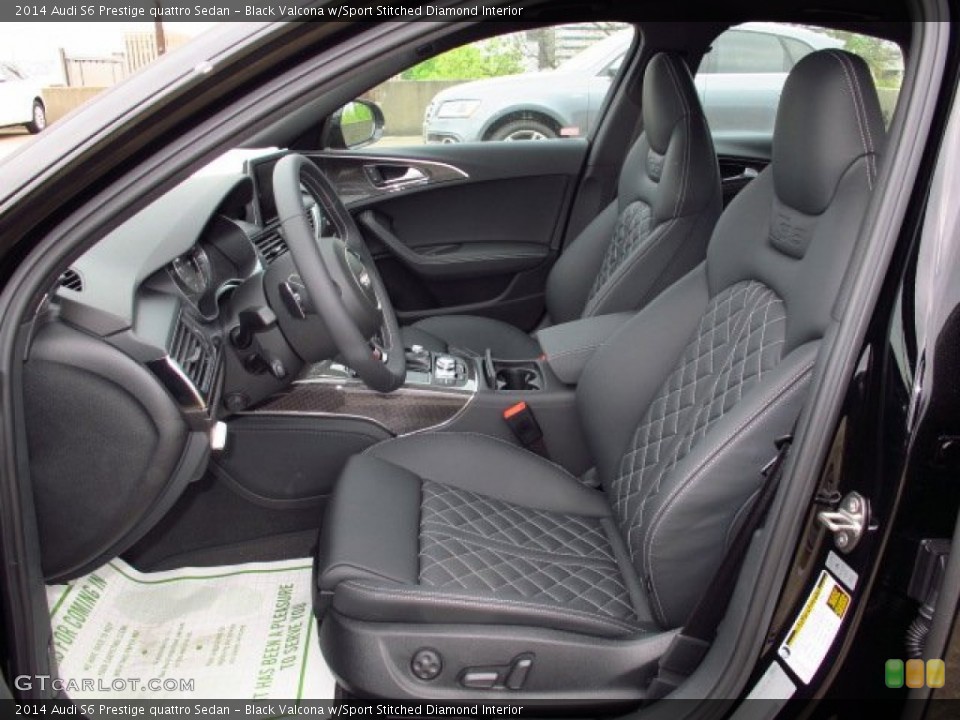 Black Valcona w/Sport Stitched Diamond Interior Photo for the 2014 Audi S6 Prestige quattro Sedan #91883601