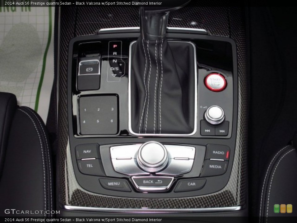 Black Valcona w/Sport Stitched Diamond Interior Controls for the 2014 Audi S6 Prestige quattro Sedan #91883828