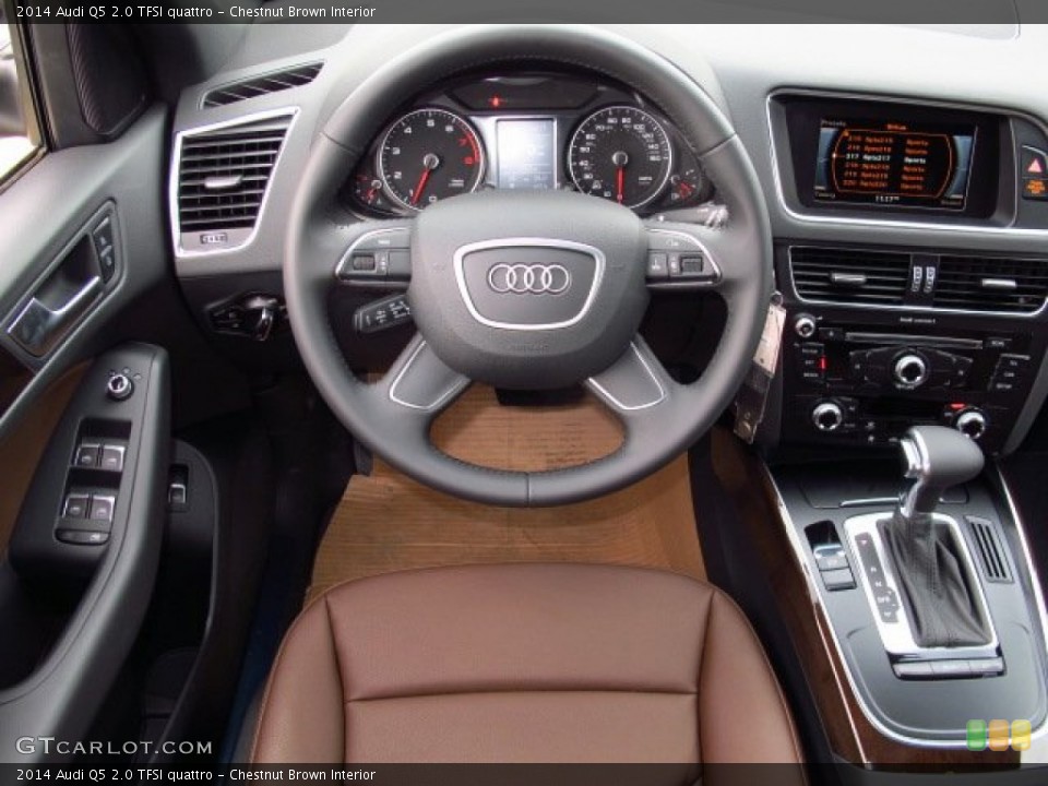 Chestnut Brown Interior Dashboard for the 2014 Audi Q5 2.0 TFSI quattro #91886942