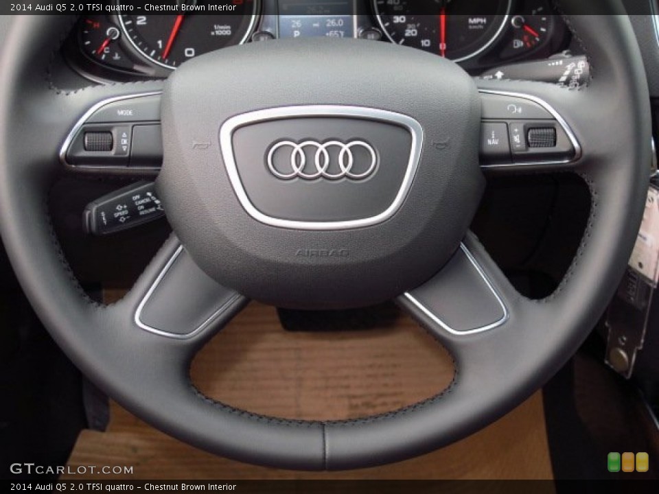 Chestnut Brown Interior Steering Wheel for the 2014 Audi Q5 2.0 TFSI quattro #91887002