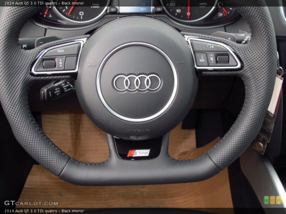 Black Interior Steering Wheel for the 2014 Audi Q5 3.0 TDI quattro #91887275