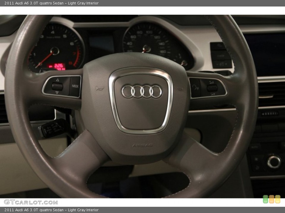 Light Gray Interior Steering Wheel for the 2011 Audi A6 3.0T quattro Sedan #91888046