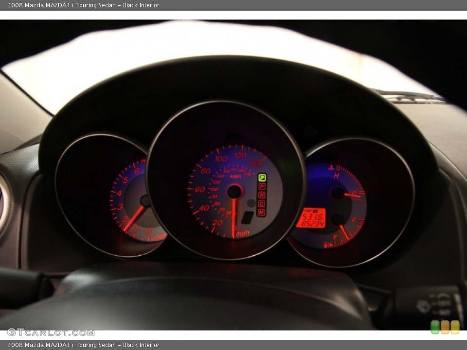 Black Interior Gauges for the 2008 Mazda MAZDA3 i Touring Sedan #91890038