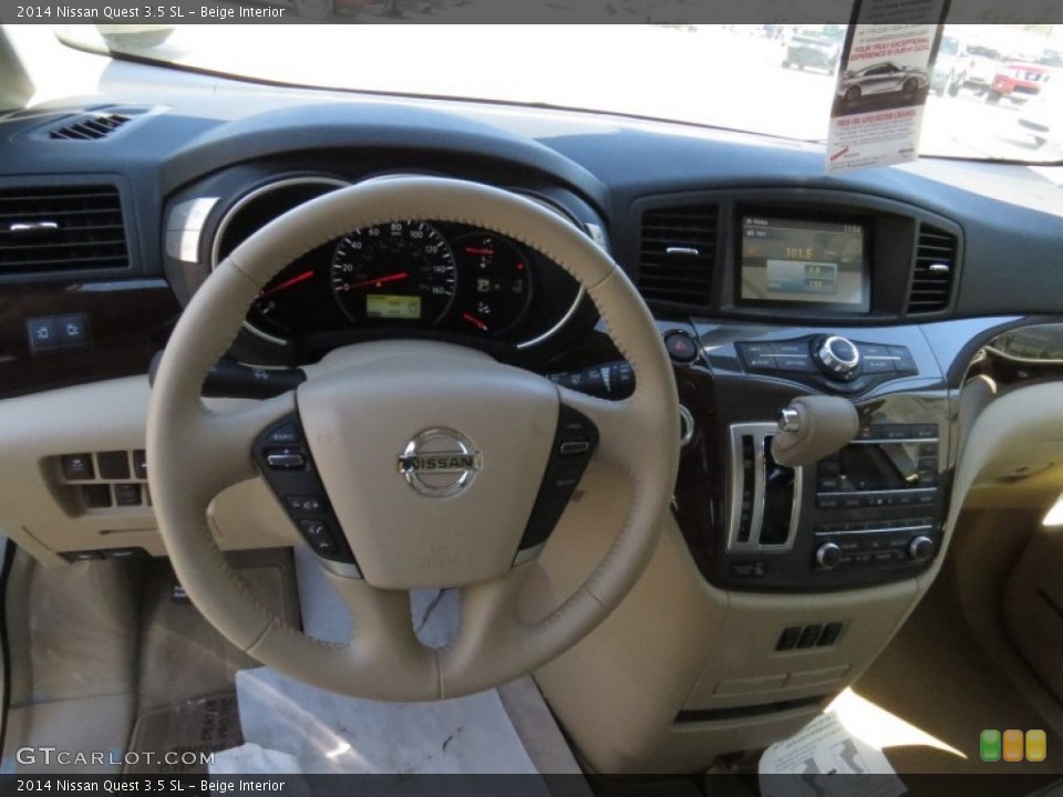 Beige Interior Dashboard for the 2014 Nissan Quest 3.5 SL #91891094